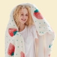 thumbnail image 6 of Gentlesoft Strawberry Blanket for Couch, Thick Warm Sherpa Throw Cute Strawberry Gifts for Women, Kids, Teen Girls, Baby & Grandkids, Christmas Decor Winter Blanket with Fruits, 50"x60", 6 of 8