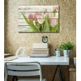 thumbnail image 2 of wall26 - Pink and Green Tulips Flowers Artwork - Rustic Canvas Wall Art Home Art - 16x24 inches, 2 of 4