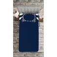 thumbnail image 3 of Ambesonne Sealife Quilted Bedspread Set 2 Pcs, Ocean Navy Fish Circle, Twin Size, Navy Blue and White, 3 of 3