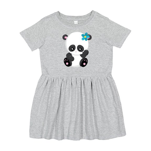 Inktastic Baby Panda, Cute Panda, Panda Bear, Flowers Girls Toddler Dress