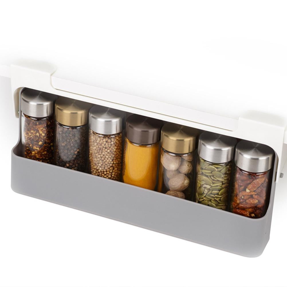 Under Cabinet Hanging Spice Rack with Six Spice Bottles – X-Nrg Life