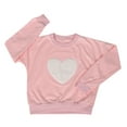 thumbnail image 3 of Mercatoo Toddler Baby Girl Tracksuit Outfits Clothes for 3 to 7 Years Kid Long Sleeve Heart Print Sweatshirt Harem Pants Set, 3 of 8