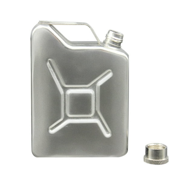 New 5 OZ Flask Gas Can Tank Stainless Steel Screw Cap Hip Pocket Liquor