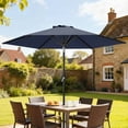 thumbnail image 2 of Outsunny Patio Sun Umbrella, Outdoor Parasol with 6 Ribs, Blue, 2 of 10