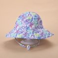 thumbnail image 1 of Sombrero de cubo de algodón con estampado de dibujos animados para niños, gorra de sol sólida con estampado de flores, barato, Panamá, verano, 2022, 1 of 4