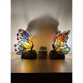 thumbnail image 5 of Stained Glass Night Light Butterfly Blue Green Red LED Bulb Included 6"W*7"D*9"H, 5 of 5