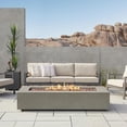 thumbnail image 3 of Real Flame Aegean 70" Rectangle Steel Propane or Natural Gas Fire Pit Table in Mist Gray, 3 of 9