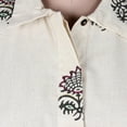thumbnail image 4 of NOVICA Artisan Handmade Blockprinted Shift Dress Cotton Clothing Ivory Multicolor Printedembroidered India Floral ' A Stitch in Time', 4 of 7