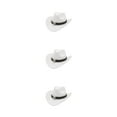 thumbnail image 4 of Decodeary Western Outback Cowboy Hat Channel Inner Cowboy Classic Hat Large Brim Provides white 3Set, 4 of 6