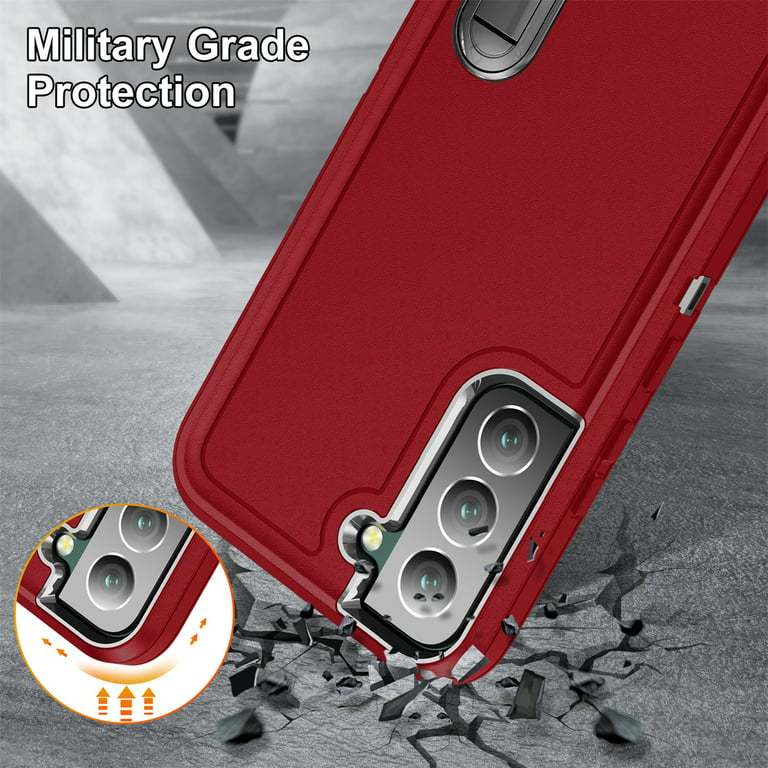 Dteck for Samsung Galaxy S23 Ultra Case, Military-Grade Drop Protection  Hybrid Shockproof Rugged Case with Front Frame (No screen protector film)