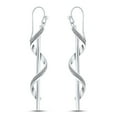 thumbnail image 6 of LeCalla 925 Sterling Silver Jewelry Infinity Knot Twist French-Wire Drop Dangle Earring for Women and Teen 60MM, 6 of 8