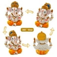 thumbnail image 3 of 5.5" H India God Lord Ganesh Statue  Hindu Mandir Temple Pooja Item Indian Small Ganesha Idol Figurine Murti Puja Collections Diwali Gifts Decor Hinduism Buddha Yoga Zen Meditation Altar Shrine Kit, 3 of 8