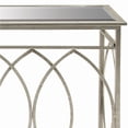 thumbnail image 5 of DecMode 54" x 32" Silver Metal Rectangular Geometric Console Table with Mirrored Glass Top, 1-Piece, 5 of 11