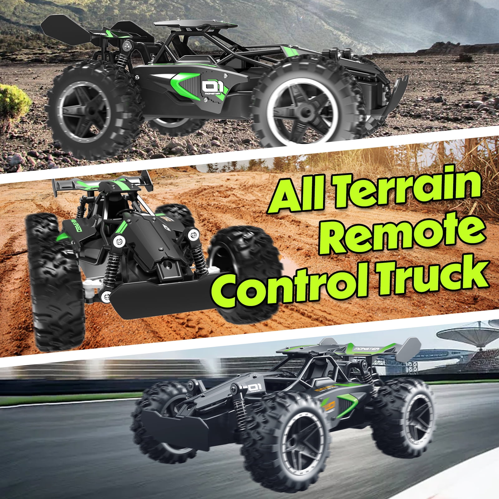 Loheer Remote Control Car, 1:18 High Speed RC Cars, 20+ km/h Toy for Boys & Girls Gifts for Kids