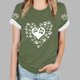 thumbnail image 2 of Tops Y Blusas de las Mujeres Estampadas Cuello Redondo Manga Corta, Poliéster Casual Top para Diario, Fiesta Y Todas las Estaciones, 2 of 8