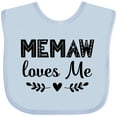 thumbnail image 3 of Inktastic My Memaw Loves Me Boys or Girls Baby Bib, 3 of 4