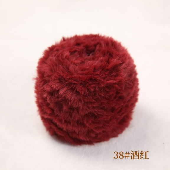Namzi Chunky Chenille Yarn for DIY Crocheting, Bulky Fluffy Thick Knitting Chenille Yarn, Super Chunky Chenille Yarn for Hand Knitted , Soft Plush Yarn, 200g ,Wine Red