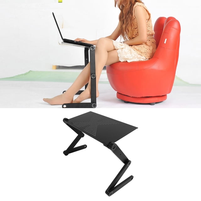 Adjustable Computer Stand with 360 Rotating Base, Desktop 480x260mm 33.1 Lb 18.9in Height Adjustable Ergonimic Foldable Laptop Riser for Desk Compatible with Notebook, Laptop Stand