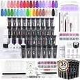 thumbnail image 1 of Kit de uñas de poligel SAVILAND Glow & Go con 36 colores y lámpara, 1 of 8