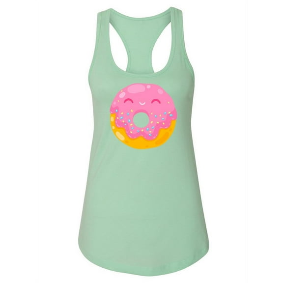 Smiling Donut Tank Women -Image by Shutterstock, Female Medium