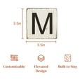 thumbnail image 6 of Stiles Crossword Letter Tiles, Wooden Wall Decor, 3.5 Inch, Rustic, Letter M, 6 of 7