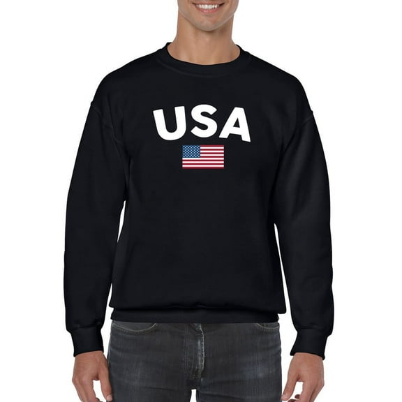 Usa With Flag Sweatshirt Men -GoatDeals Designs, Male Small
