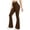 BC27_Brown, variant on Yoga Pants for Women 2026 Flare Leggings with Pockets Crossover High Waisted Yoga Pants Gray S