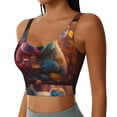 thumbnail image 2 of Zufioo Forest Koala Print Women's Sports Vest, U-shaped Removable Chest Pad Sports Backless Top, Suitable for Fitness and Bodybuilding, Leisure and Daily Life-X-Large, 2 of 8