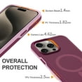 thumbnail image 3 of ELEHOLD Case for iPhone 15 Pro, Shockproof Slim Skin-Friendly Strong Magnetic Matte Case,Winered, 3 of 6