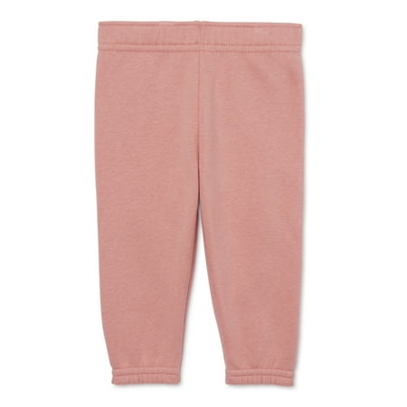 Garanimals Baby Girl Solid Fleece Joggers, Size 6-24 Months
