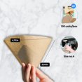 thumbnail image 4 of Cone Coffee Filters #4 – Unbleached Natural Paper, 200 Count (2 x 100), Fits 8–12 Cup Drip Coffee Makers, Biodegradable Coffee Filter Paper, 4 of 4
