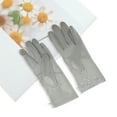 thumbnail image 5 of Unique Bargains 1 Pair Sunblock Mittens Floral Sun Block Driving Gloves for Women Gray, 5 of 5