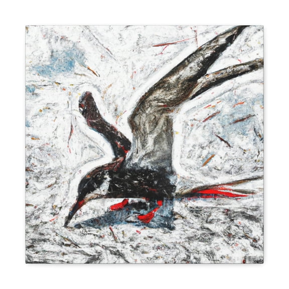 Arctic Tern Pointillism - Canvas