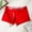 Red, variant on Men's Underwear Boxer Briefs Cotton Under $5 Medium Waist Solid Color Letters Split Comfortable Breathable Boxers Underwear