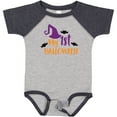 thumbnail image 3 of Inktastic My First Halloween, Witch Hat, Bats - Purple Black Boys or Girls Baby Bodysuit, 3 of 5