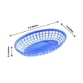 thumbnail image 3 of Efavormart 6 Pack | Colorful Oval Plastic Food Baskets With 50 Wax Paper Liners, Individual Deli Serving Tray Baskets, 3 of 10
