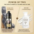 thumbnail image 6 of 3-in-1 Natural Hair Dye Shampoo & Hair Repair Conditioner Bundle - Gray Coverage & Deep Moisture - Vegan, Sulfate-Free, Color-Safe - Argan Oil, Collagen - 2x400ml (NATURAL BLONDE), 6 of 6