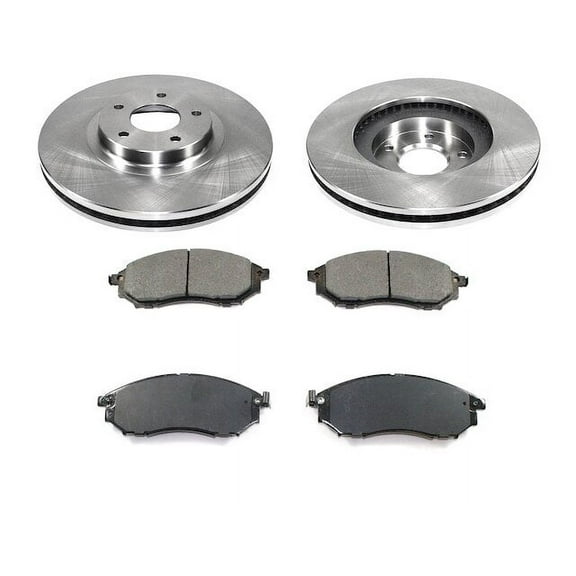 Front Brake Pad and Rotor Kit - Compatible with 2009 - 2013 INFINITI G37 Sedan 2010 2011 2012