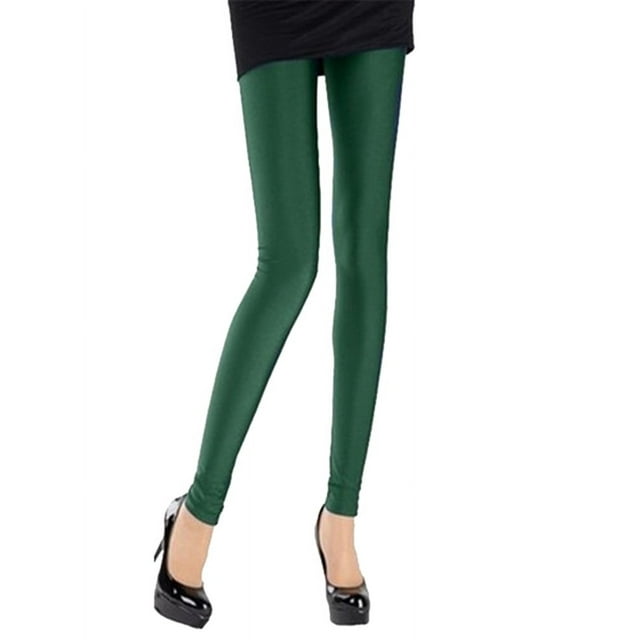 Shiny Pant Leggings Hot Selling Leggings Solid Color Fluorescent Spandex Elasticity