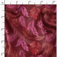 thumbnail image 2 of Soimoi Cotton Poplin Red Fabric By the Yard - 42 Inch Wide - Leaves Pattern Fabric - Botanical and Elegant Designs for Various Uses Printed Fabric, 2 of 6