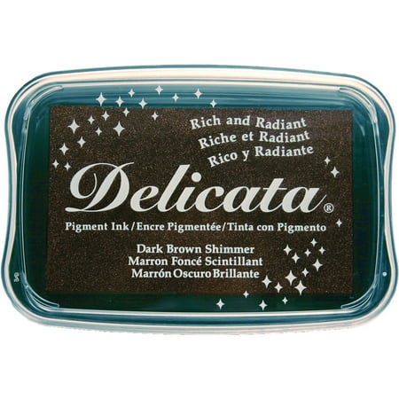 UPC: 0712353713543 | Delicata Pigment Ink Pad-Dark Brown Shimmer