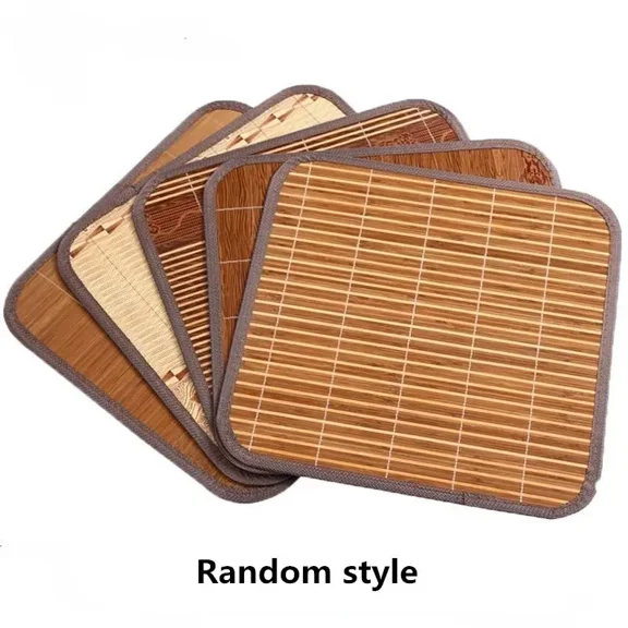 2-Pack Non-Slip Bamboo Seat Cushions – Multi-Use (Office Chair/Car/Summer Cooling Pad)