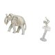 thumbnail image 5 of Figura De Elefante Tallada A Mano En Madera, Recuerdo Rústico Para Escritorio, Estantería O Como Adorno Navideño Moderno De Bailarina. Ideal Para Dormitorio, Chimenea, Oficina O Entrada., 5 of 8