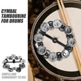 thumbnail image 4 of Shisuyan Ensemble de Tambourin Hi-hat Double Rangée Cymbal Tambourin Kit Anneau Accessoire d'Instrument, 4 of 9