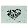 thumbnail image 1 of I Love You More Cutting Board, Calligraphy in a Heart Shape with Grunge Messy Look Inspirational, Decorative Tempered Glass Cutting and Serving Board, Small Size, Black White, by Ambesonne, 1 of 1