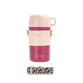 thumbnail image 1 of Advancent Frascos de vacío de 480ml, botella de agua térmica portátil para interiores y exteriores, jarra de taza de café con bebida de leche Teteras Rosa, 1 of 6