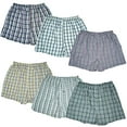 thumbnail image 6 of Glory Max Men's Woven Boxer Briefs Shorts Trunk Cotton Underwear Size M-2XL 6 Pack, 6 of 6