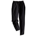 thumbnail image 4 of Linen Pants for Women Summer Casual High Waisted Drawstring Beach Pant Black XL, 4 of 4