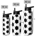 thumbnail image 5 of 40oz Insulated Soccer Water Bottle - Leakproof Sports Drink Bottle for Players, Coaches, Fans - Gift for Men, Women, Boys & Girls Soccer Lovers, 5 of 6