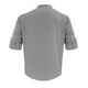thumbnail image 5 of Blusa y camisa de manga larga con cuello alto para hombre, color liso y lino, camisa de manga larga con cuello alto y ventilación, blusa para hombre, blusa de algodón y lino, 5 of 6